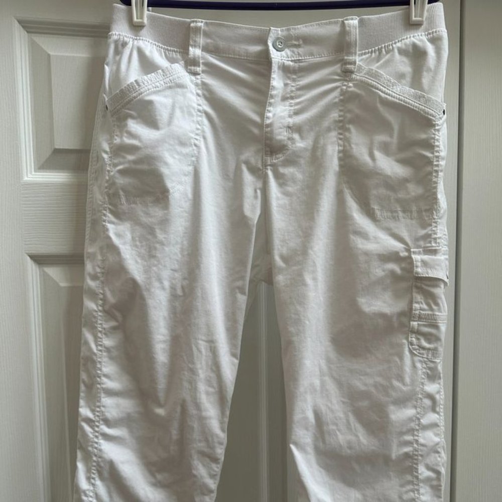 Lee Jeans Womens White Cargo Capris SIZE 12M